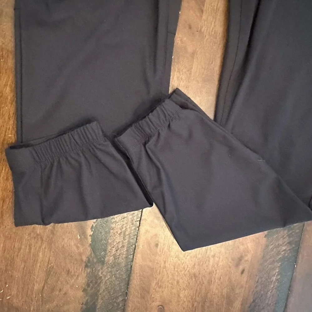Cuts Jogger Pants Mens XL Black Elastic Cuff‎ Zip Pocket Stretch Dressy Casual